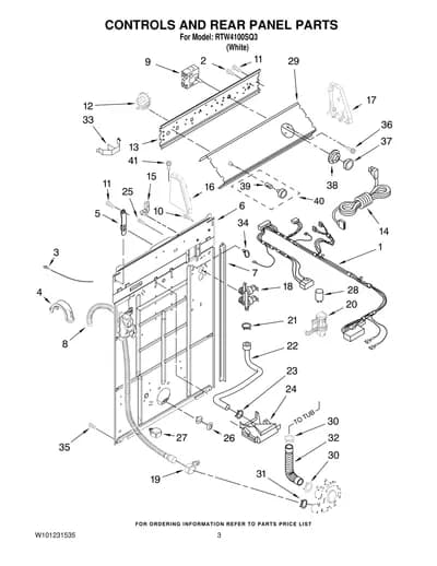 CONTROLS AND REAR PANEL PARTS