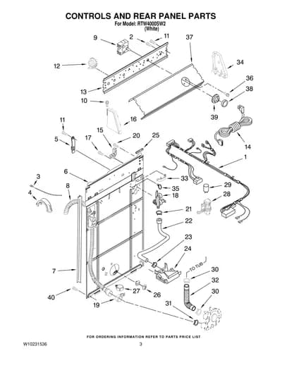 CONTROLS AND REAR PANEL PARTS