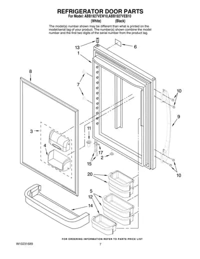 REFRIGERATOR DOOR PARTS