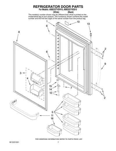 REFRIGERATOR DOOR PARTS