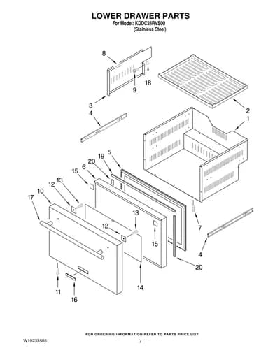 LOWER DRAWER PARTS