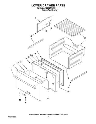 LOWER DRAWER PARTS