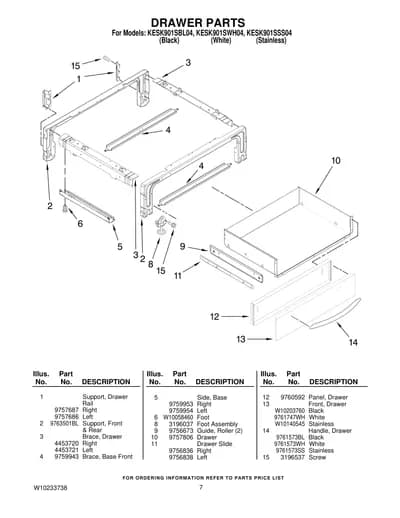 DRAWER PARTS