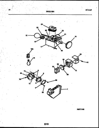 REFRIGERATOR CONTROL ASSEMBLY, DAMP