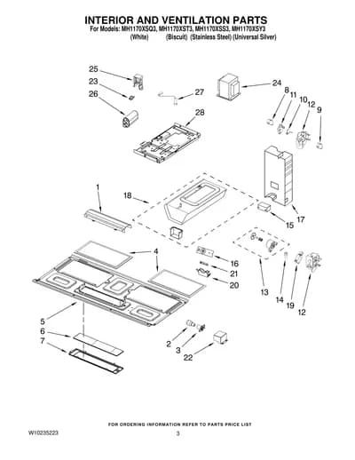 INTERIOR AND VENTILATION PARTS