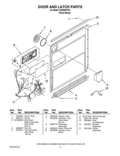DOOR AND LATCH PARTS