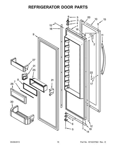 REFRIGERATOR DOOR PARTS