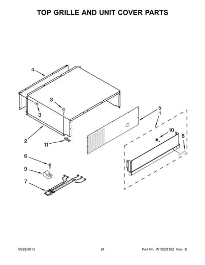 TOP GRILLE AND UNIT COVER PARTS