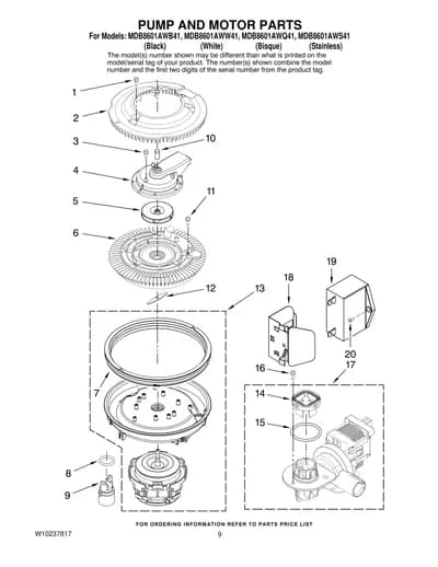 PUMP AND MOTOR PARTS