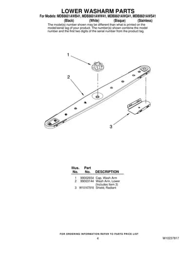 LOWER WASHARM PARTS