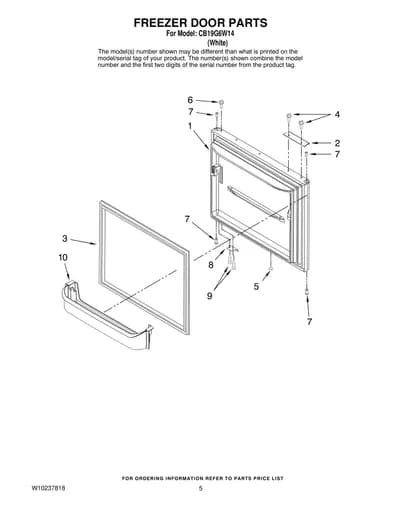 FREEZER DOOR PARTS