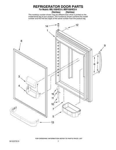 REFRIGERATOR DOOR PARTS
