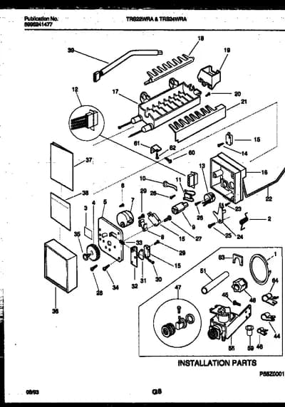 ICE MAKER AND INSTALLATION PARTS