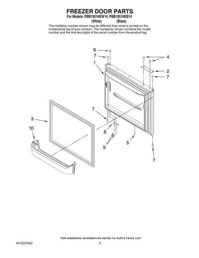 FREEZER DOOR PARTS