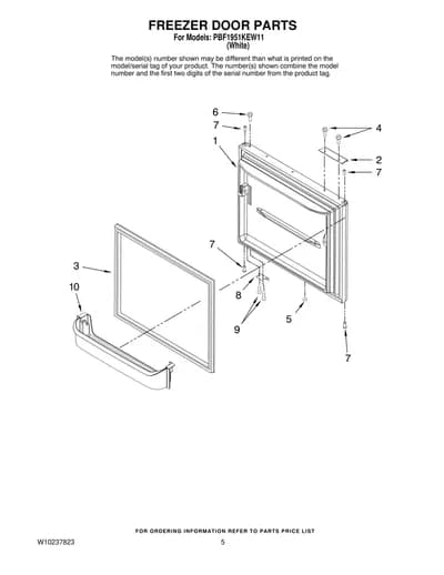 FREEZER DOOR PARTS