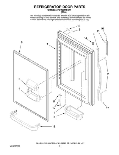 REFRIGERATOR DOOR PARTS