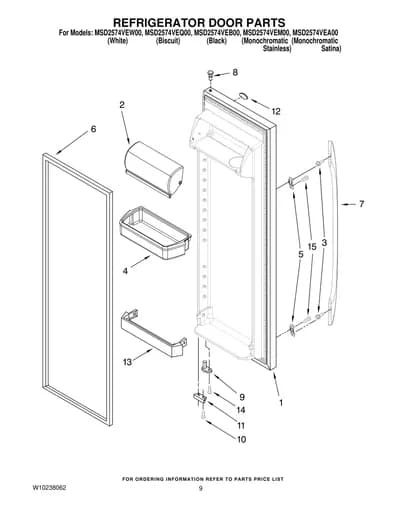 REFRIGERATOR DOOR PARTS