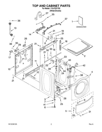 TOP AND CABINET PARTS
