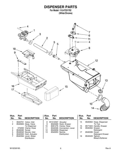 DISPENSER PARTS