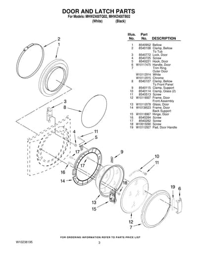 DOOR AND LATCH PARTS