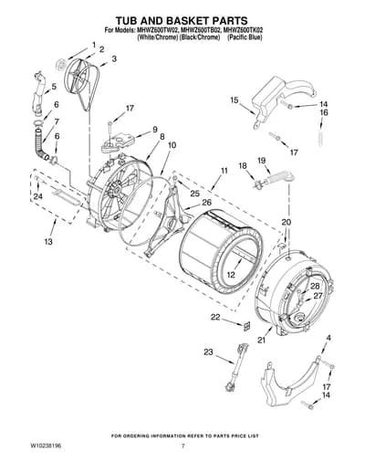 TUB AND BASKET PARTS