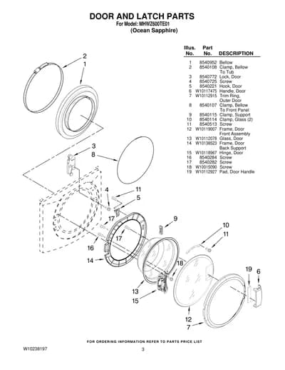 DOOR AND LATCH PARTS