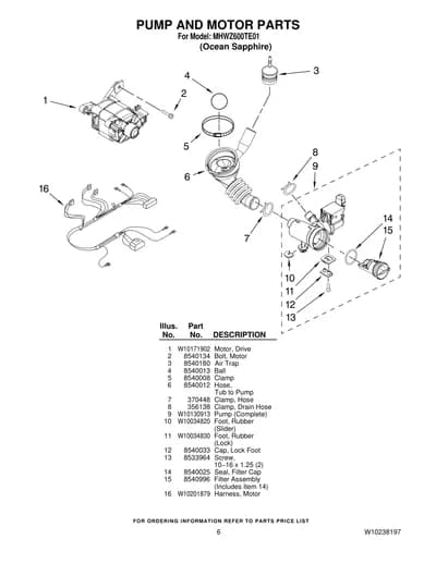 PUMP AND MOTOR PARTS