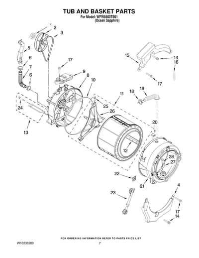 TUB AND BASKET PARTS