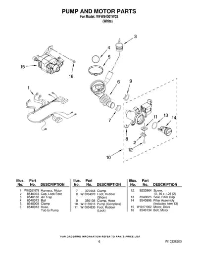 PUMP AND MOTOR PARTS