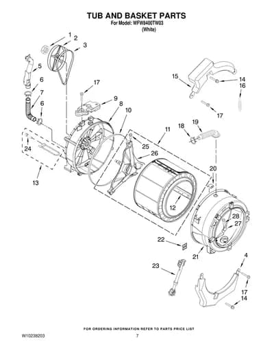 TUB AND BASKET PARTS