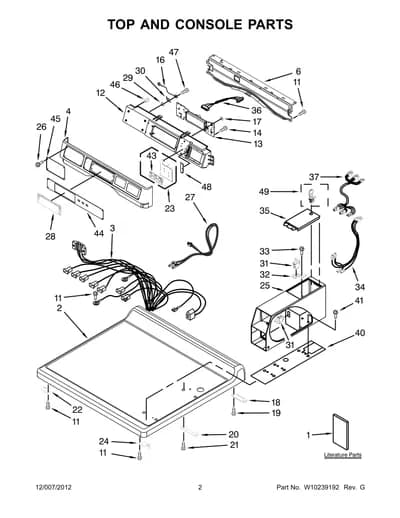 TOP AND CONSOLE PARTS