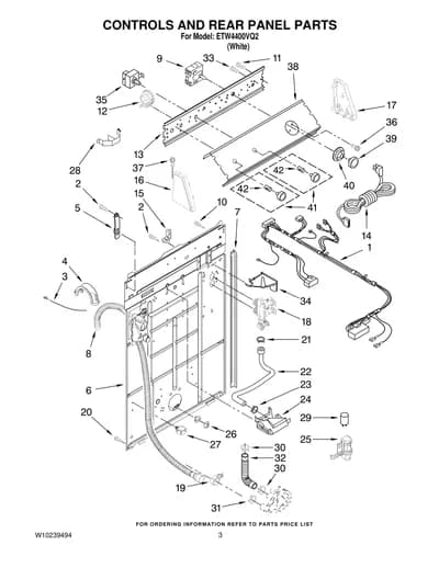 CONTROLS AND REAR PANEL PARTS