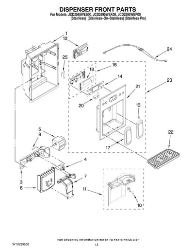 DISPENSER FRONT PARTS