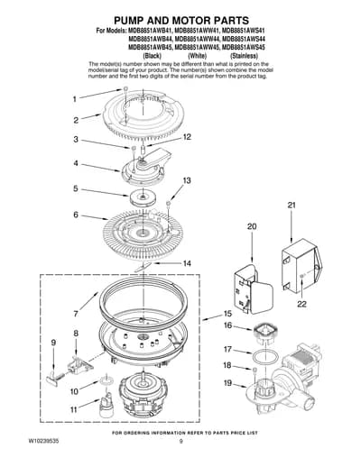 PUMP AND MOTOR PARTS