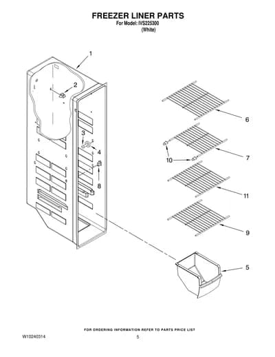 FREEZER LINER PARTS