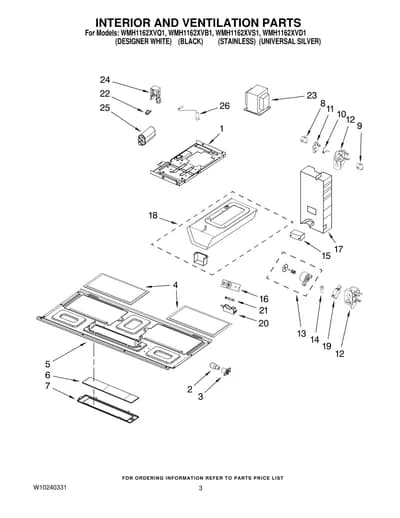 INTERIOR AND VENTILATION PARTS