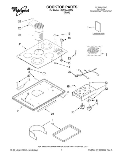 COOKTOP PARTS
