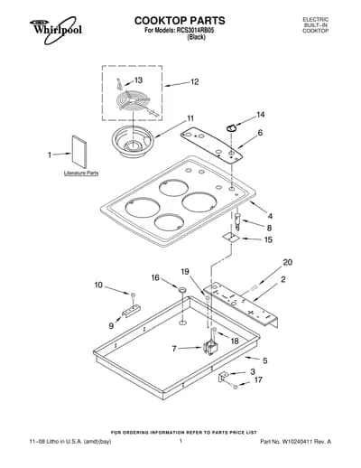 COOKTOP PARTS