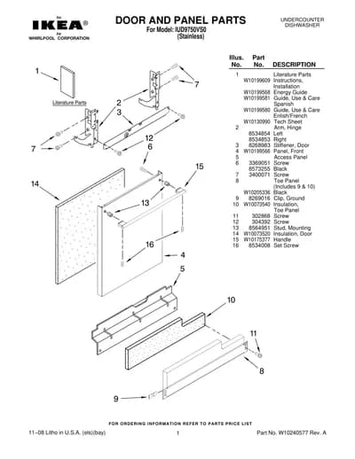 DOOR AND PANEL PARTS