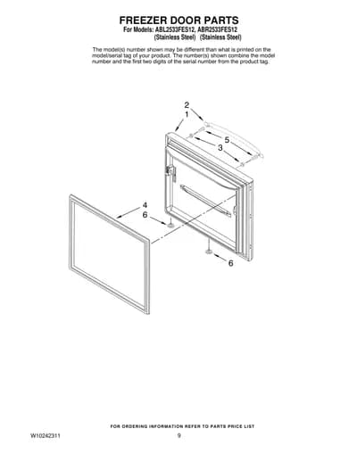 FREEZER DOOR PARTS