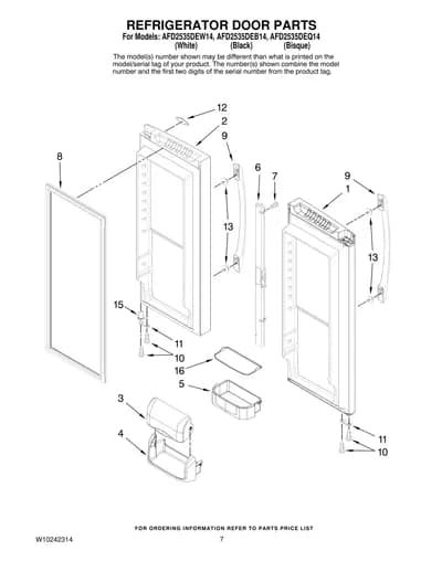 REFRIGERATOR DOOR PARTS