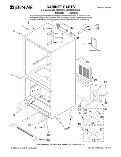 CABINET PARTS