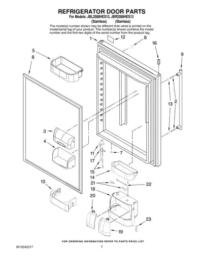 REFRIGERATOR DOOR PARTS
