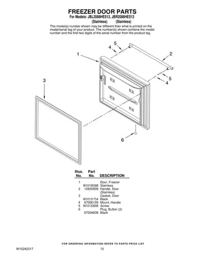 FREEZER DOOR PARTS