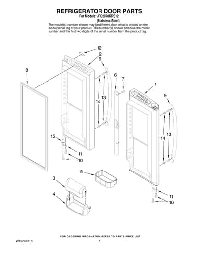 REFRIGERATOR DOOR PARTS