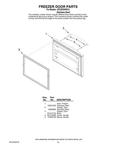 FREEZER DOOR PARTS
