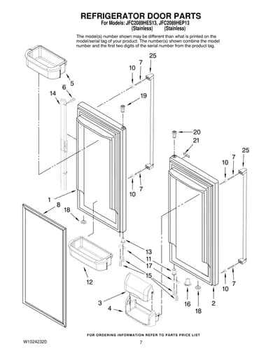 REFRIGERATOR DOOR PARTS