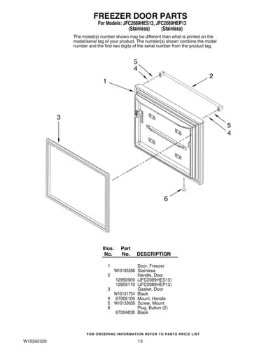 FREEZER DOOR PARTS
