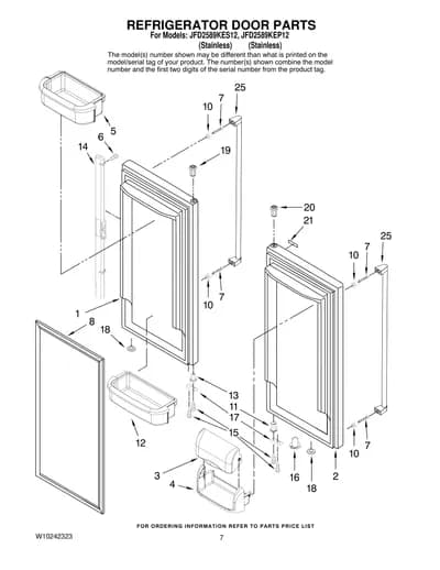 REFRIGERATOR DOOR PARTS