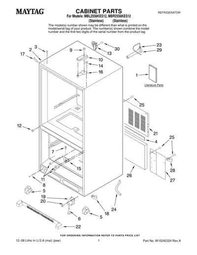 CABINET PARTS